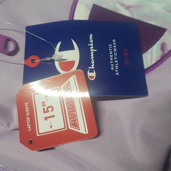 Champion girls white/purple colored backpack - Picture 3 of 5